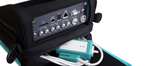 bag with rear side of CALIBSO ViPlus and BiFlow-Sensor